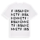 White t-shirt med Finskhemmet ordlek t-shirt
