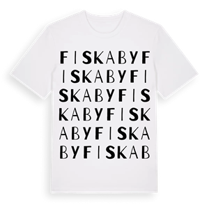 Fiskaby ordlek t-shirt – ekologisk bomull t-shirt från Pinshirt