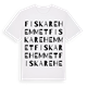 White t-shirt med Fiskarehemmet ordlek t-shirt
