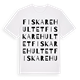 White t-shirt med Fiskarehultet ordlek t-shirt