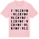 Pink Cotton t-shirt med Fivleryd ordlek t-shirt