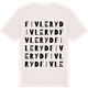 Vintage White t-shirt med Fivleryd ordlek t-shirt