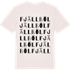 Vintage White t-shirt med Fjällböl ordlek t-shirt