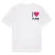 White t-shirt med Jag älskar Flage t-shirt litet tryck
