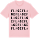 Pink Cotton t-shirt med Flage ordlek t-shirt