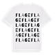 White t-shirt med Flage ordlek t-shirt
