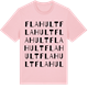 Pink Cotton t-shirt med Flahult ordlek t-shirt