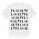White t-shirt med Flahult ordlek t-shirt