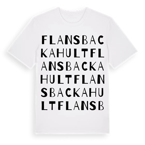 Flansbackahult ordlek t-shirt – ekologisk bomull t-shirt från Pinshirt