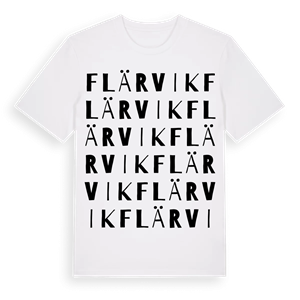 Flärvik ordlek t-shirt – ekologisk bomull t-shirt från Pinshirt