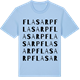 Blue Soul t-shirt med Flasarp ordlek t-shirt