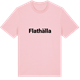 Pink Cotton t-shirt med Flathälla fetstil t-shirt