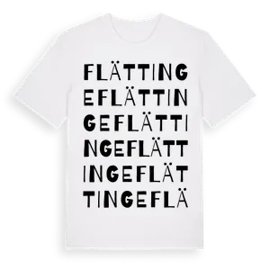 Flättinge ordlek t-shirt – ekologisk bomull t-shirt från Pinshirt