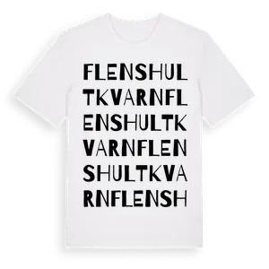 Flenshult Kvarn ordlek t-shirt – ekologisk bomull t-shirt från Pinshirt