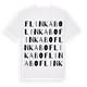 White t-shirt med Flinkabo ordlek t-shirt