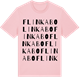 Pink Cotton t-shirt med Flinkabo ordlek t-shirt