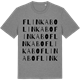Mid Heather Gray t-shirt med Flinkabo ordlek t-shirt