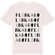 Vintage White t-shirt med Flinkabo ordlek t-shirt
