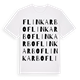 White t-shirt med Flinkarbo ordlek t-shirt