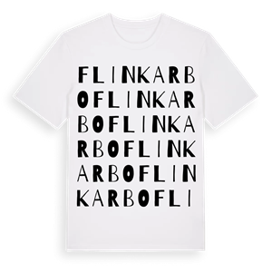 Flinkarbo ordlek t-shirt – ekologisk bomull t-shirt från Pinshirt