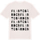 Vintage White t-shirt med Flintegården ordlek t-shirt