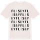 Vintage White t-shirt med Flisby ordlek t-shirt