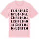 Pink Cotton t-shirt med Floadalen ordlek t-shirt