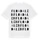 White t-shirt med Floadalen ordlek t-shirt