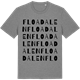 Mid Heather Gray t-shirt med Floadalen ordlek t-shirt