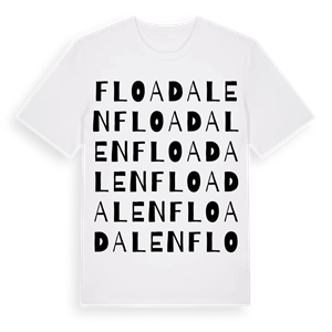 Floadalen ordlek t-shirt – ekologisk bomull t-shirt från Pinshirt