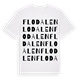 White t-shirt med Flodalen ordlek t-shirt
