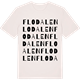 Vintage White t-shirt med Flodalen ordlek t-shirt