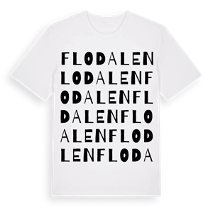 Flodalen ordlek t-shirt – ekologisk bomull t-shirt från Pinshirt