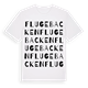 White t-shirt med Flugebacken ordlek t-shirt