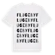 White t-shirt med Flugeby ordlek t-shirt