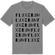 Mid Heather Gray t-shirt med Fluxerum ordlek t-shirt