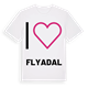 Jag älskar Flyadal t-shirt stort tryck