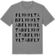 Mid Heather Gray t-shirt med Flyhyltan ordlek t-shirt