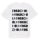 White t-shirt med Fogdeholm ordlek t-shirt