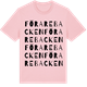 Pink Cotton t-shirt med Förarebacken ordlek t-shirt