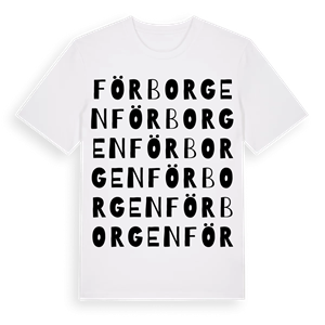 Förborgen ordlek t-shirt – ekologisk bomull t-shirt från Pinshirt