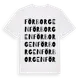 White t-shirt med Förborgen ordlek t-shirt