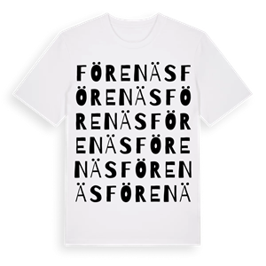 Förenäs ordlek t-shirt – ekologisk bomull t-shirt från Pinshirt