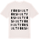 Vintage White t-shirt med Förshult ordlek t-shirt
