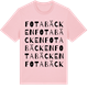 Pink Cotton t-shirt med Fotabäcken ordlek t-shirt