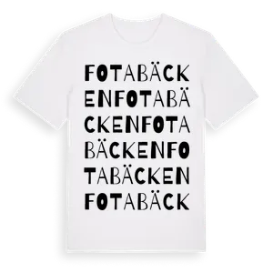 Fotabäcken ordlek t-shirt – ekologisk bomull t-shirt från Pinshirt