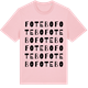 Pink Cotton t-shirt med Fotebo ordlek t-shirt