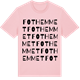 Pink Cotton t-shirt med Fothemmet ordlek t-shirt