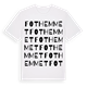 White t-shirt med Fothemmet ordlek t-shirt
