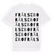 White t-shirt med Frälsebo ordlek t-shirt